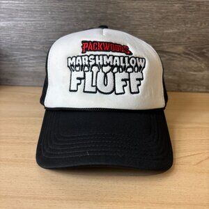 Packwoods Hat Cap Snapback White Black‎ Marshmallow Fluff Trucker